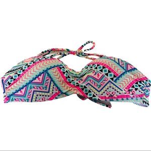 OP Colorful Print Bikini Top Size Medium